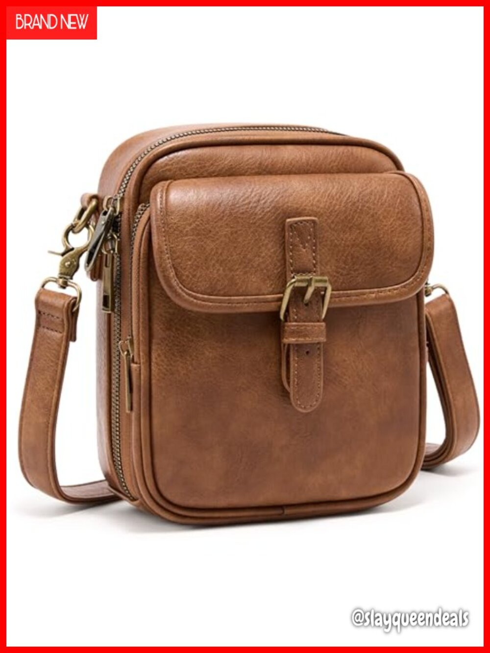 Small Crossbody Bag with Card Slots Vegan Leather Messenger RFID Anti-Theft